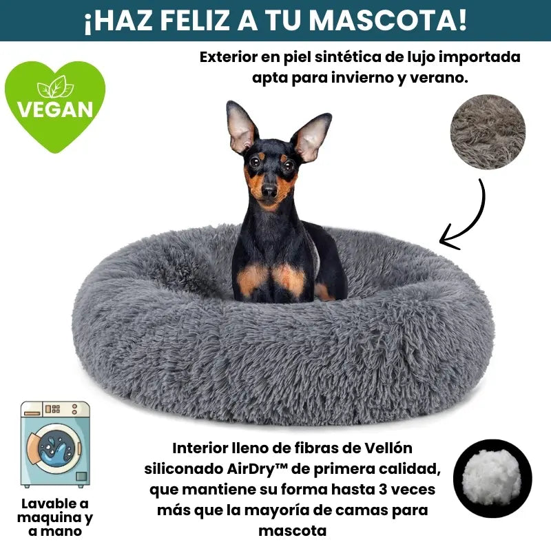 Cama Original Antiestrés Para Perros Mascotikos™ + Almohadita De Regalo 🎁