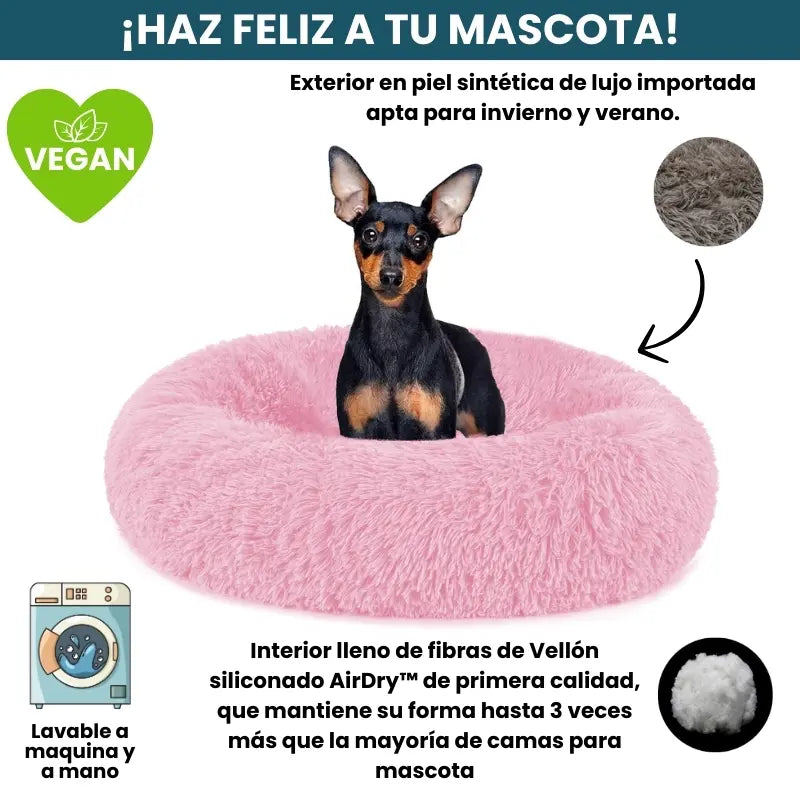 Cama Original Antiestrés Para Perros Mascotikos™ + Almohadita De Regalo 🎁